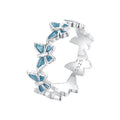 925 Sterling Silver Enamel Ring Size 6 for Women
