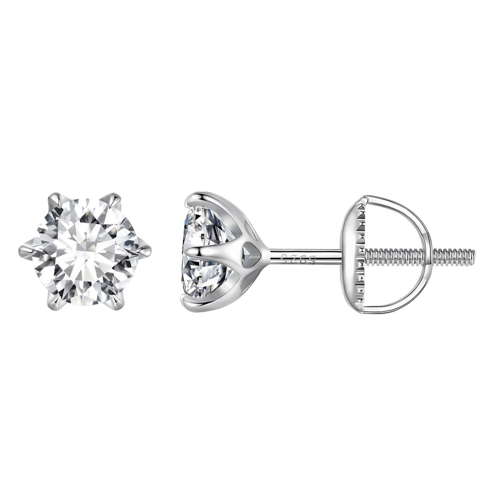 S925 Sterling Silver 2.00 Carat Moissanite Earrings for Women