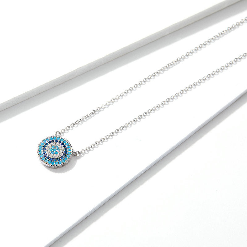 925 Sterling Silver Necklace 40+5cm Pendant 1.2*1.2cm for Women