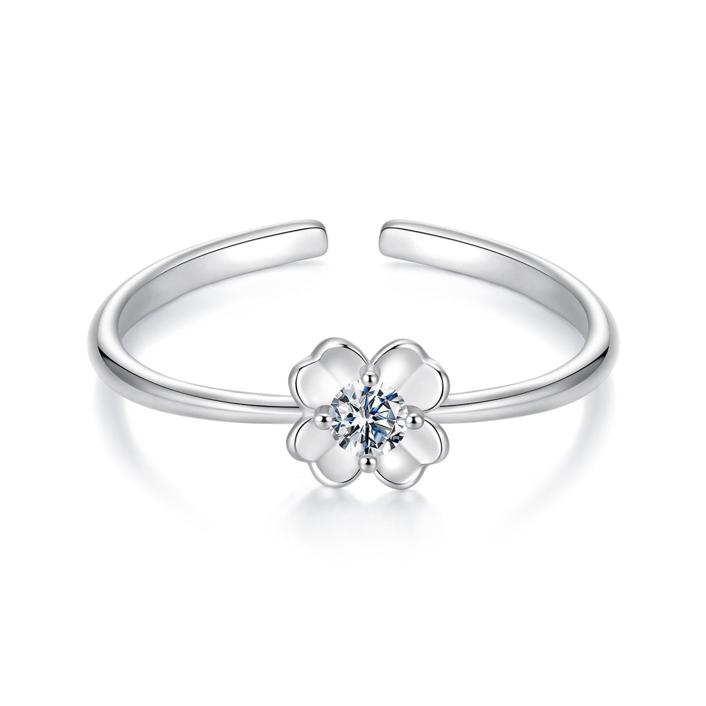 925 Sterling Silver Moissanite Ring Size E for Women