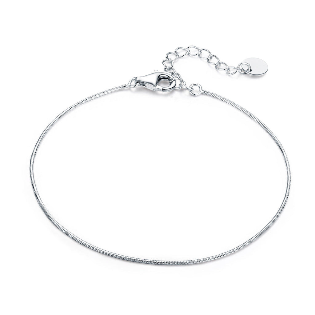 925 Sterling Silver Adjustable Platinum Plated Bracelet for Women