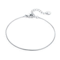 925 Sterling Silver Adjustable Platinum Plated Bracelet for Women