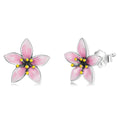 925 Sterling Silver Enamel Oxidized Earrings