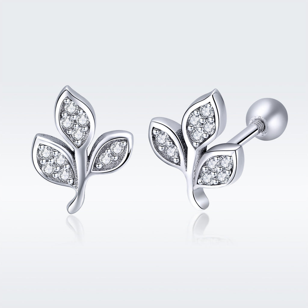 925 Sterling Silver Oxidized Pavé Setting CZ Earrings