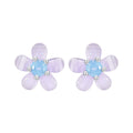 925 Sterling Silver Opal 8mm Earrings for Women