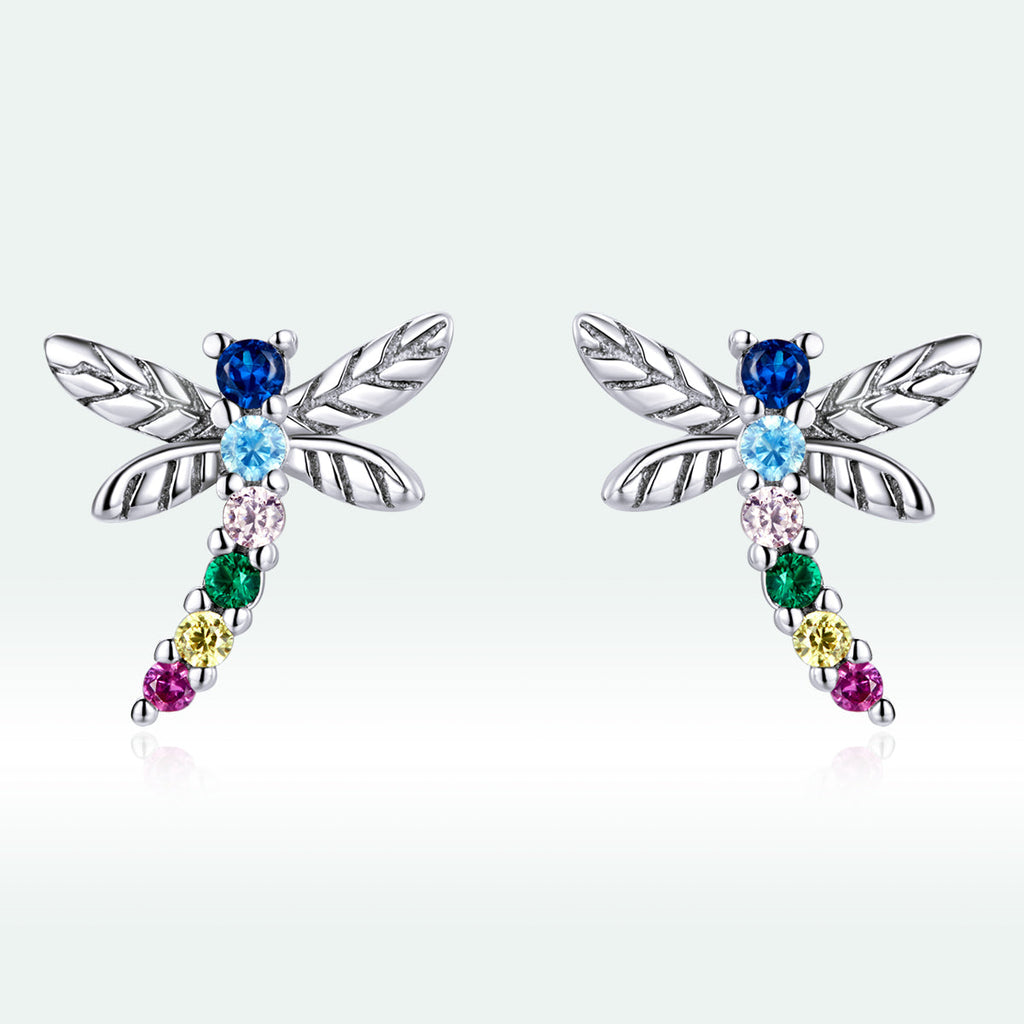 925 Sterling Silver Earrings with Pavé Setting CZ in Oxidized Silver