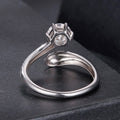 925 Sterling Silver 1 Carat Moissanite Ring for Women