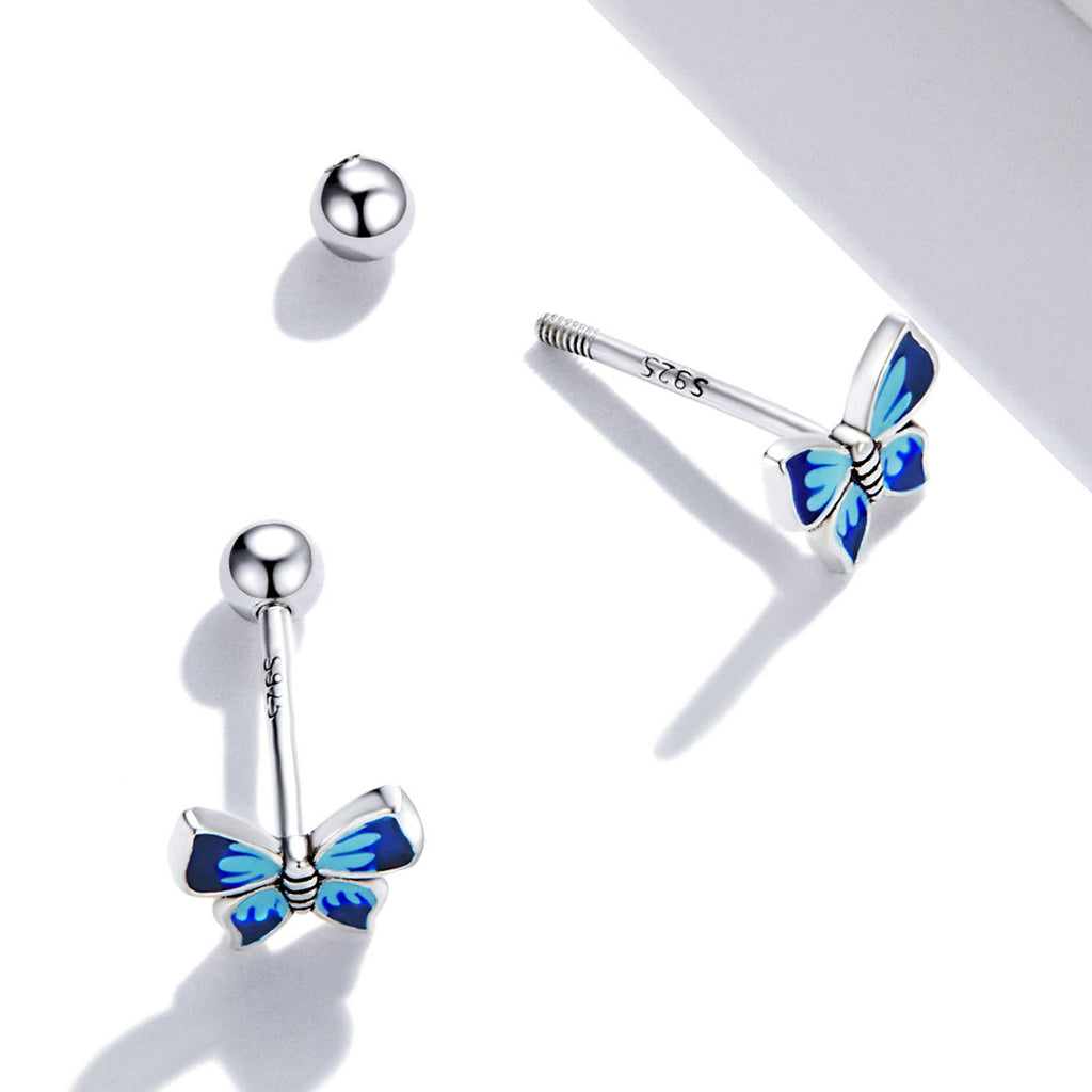 S925 Sterling Silver Enamel Oxidized Earrings for Women