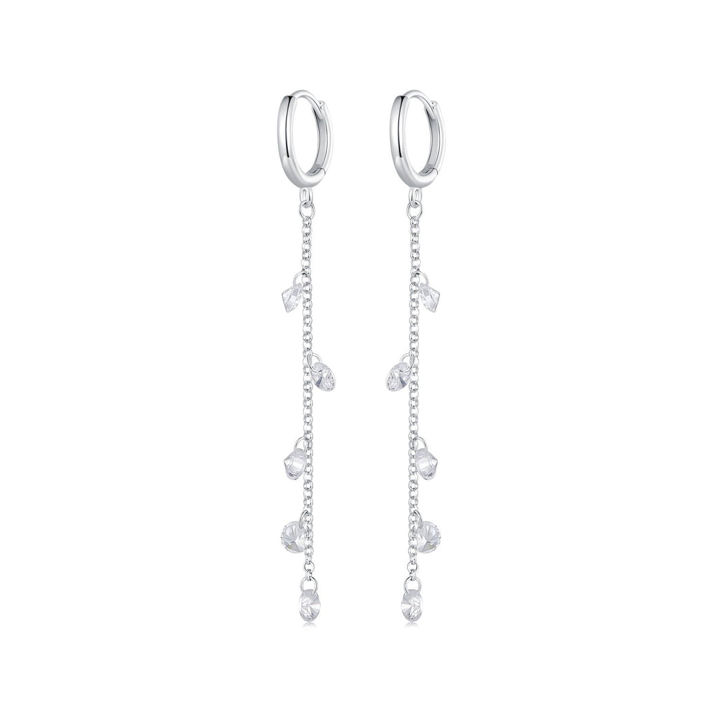 S925 Sterling Silver Pavé Setting CZ Earrings for Women
