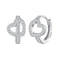 925 Sterling Silver Blue Pavé Setting CZ Earrings 12x8mm for Women
