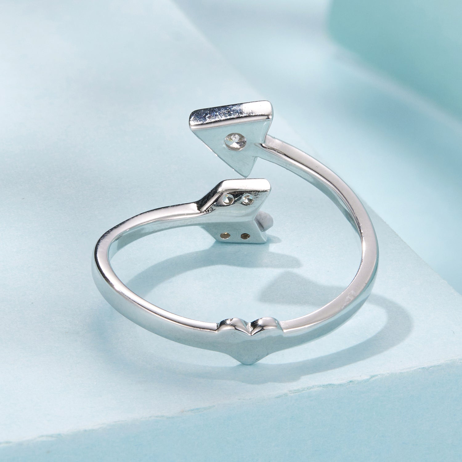 925 Sterling Silver White Gold Plated Pavé CZ Rings for Women