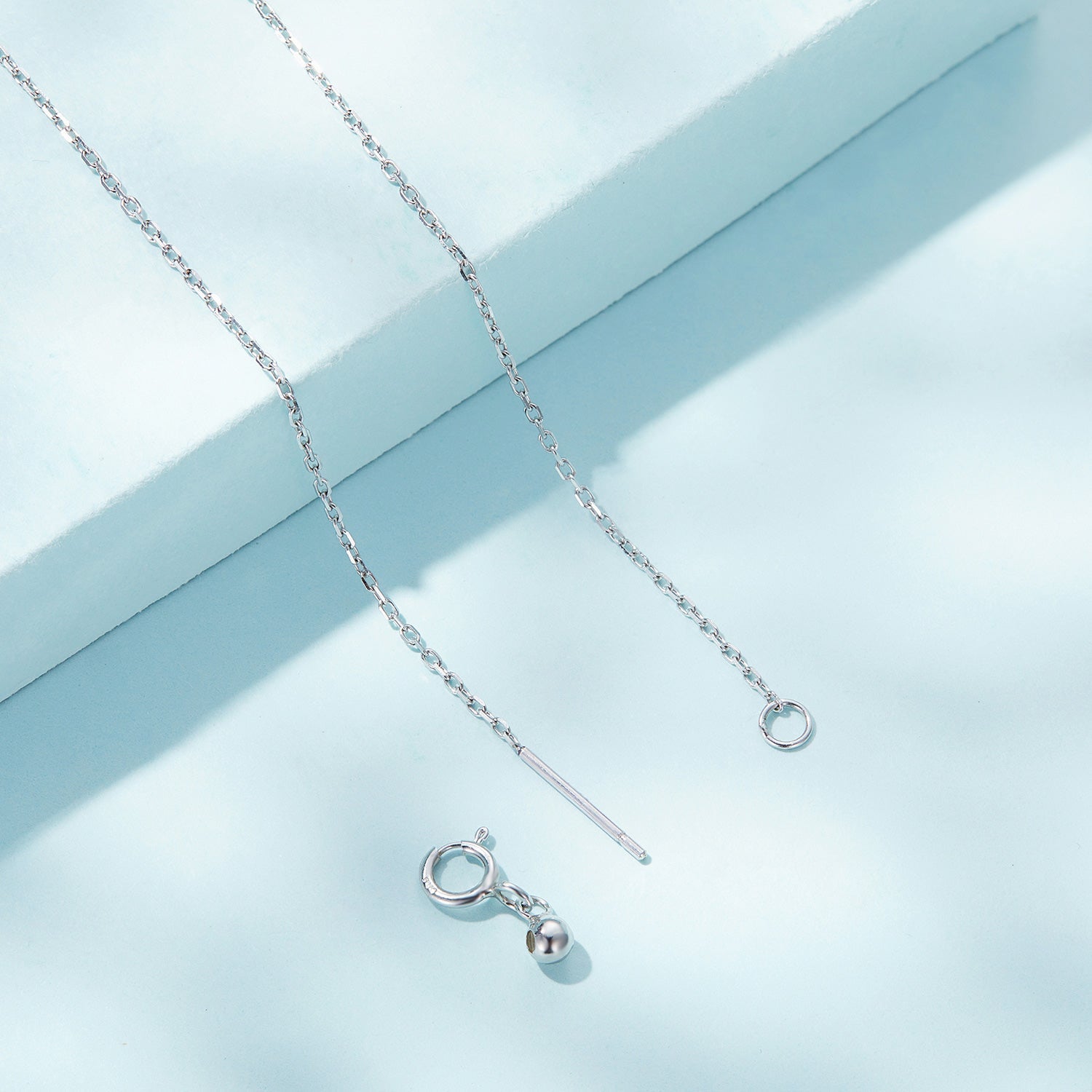 925 Sterling Silver Adjustable Necklaces with Pavé Setting CZ for Women
