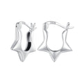 S925 Sterling Silver Earrings for Women - Oxidized Silver, 17x4mm