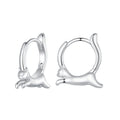 925 Sterling Silver Earrings for Women, Size 15*4mm, Inner Diameter 10mm, Plated Platinum