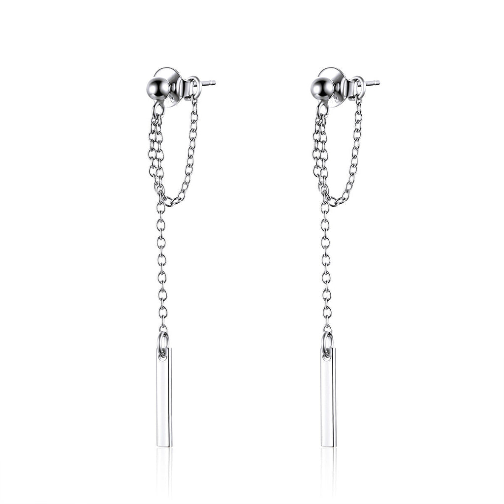 S925 Sterling Silver Plated Platinum Earrings for Women