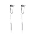S925 Sterling Silver Plated Platinum Earrings for Women
