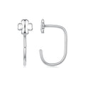 S925 Silver Brass and White Gold Plated 1.4cm Earrings for Women