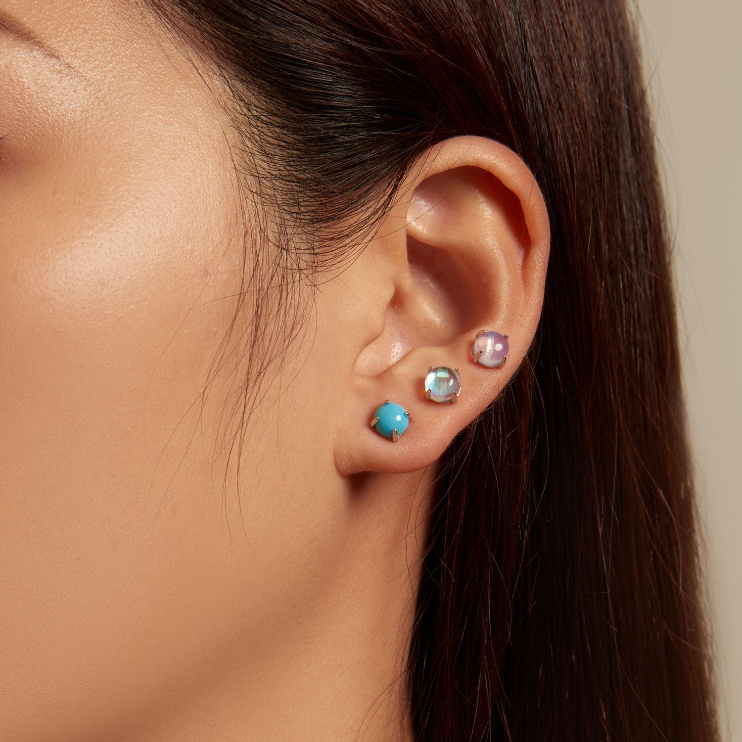 925 Sterling Silver Opal Earrings for Women