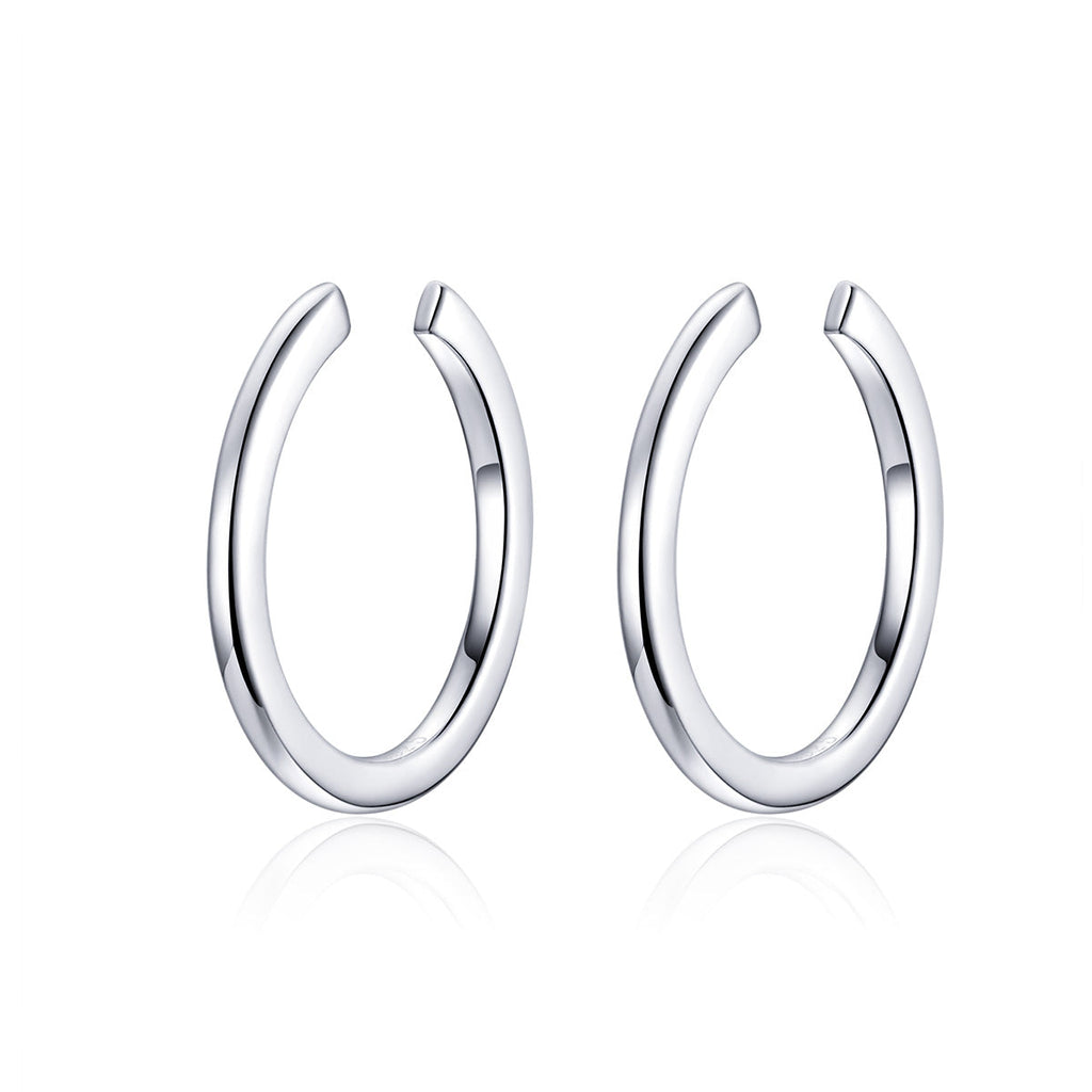 925 Sterling Silver Earrings with Platinum Plating, 1.3cm for Women