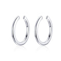 925 Sterling Silver Earrings with Platinum Plating, 1.3cm for Women