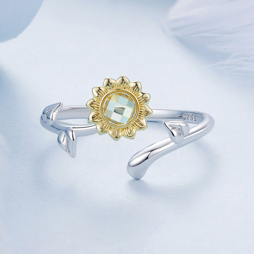 925 Sterling Silver Transparent Glass Ring 1.7mm for Women