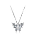 925 Sterling Silver Plated White Gold Moissanite Necklace 40+5cm for Women
