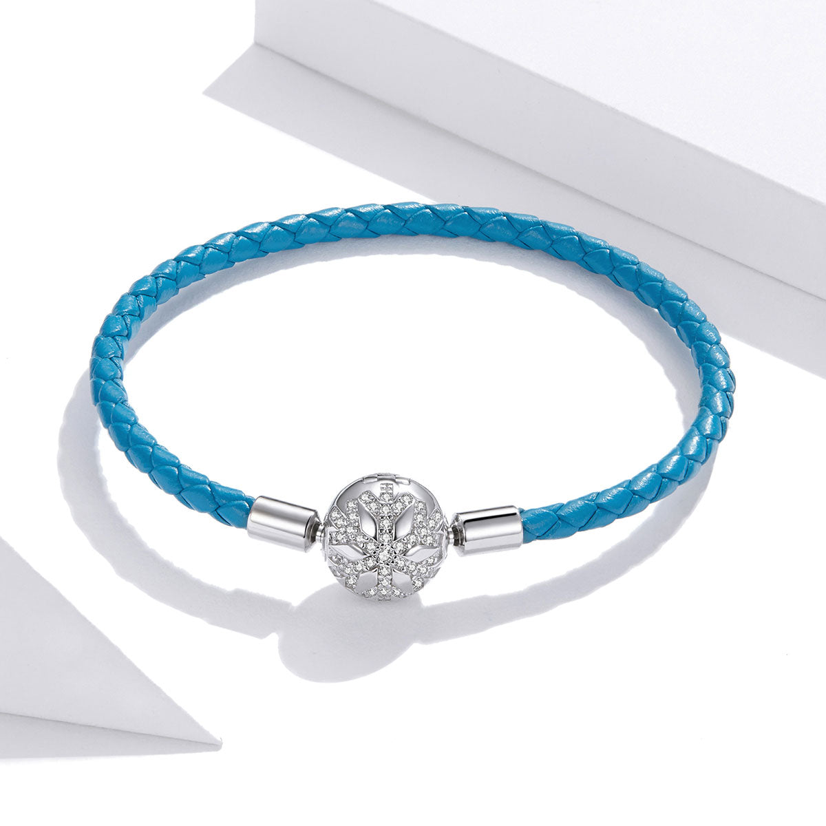 925 Sterling Silver Plated Bracelet with Pavé Setting CZ, Size 19.0 for Women