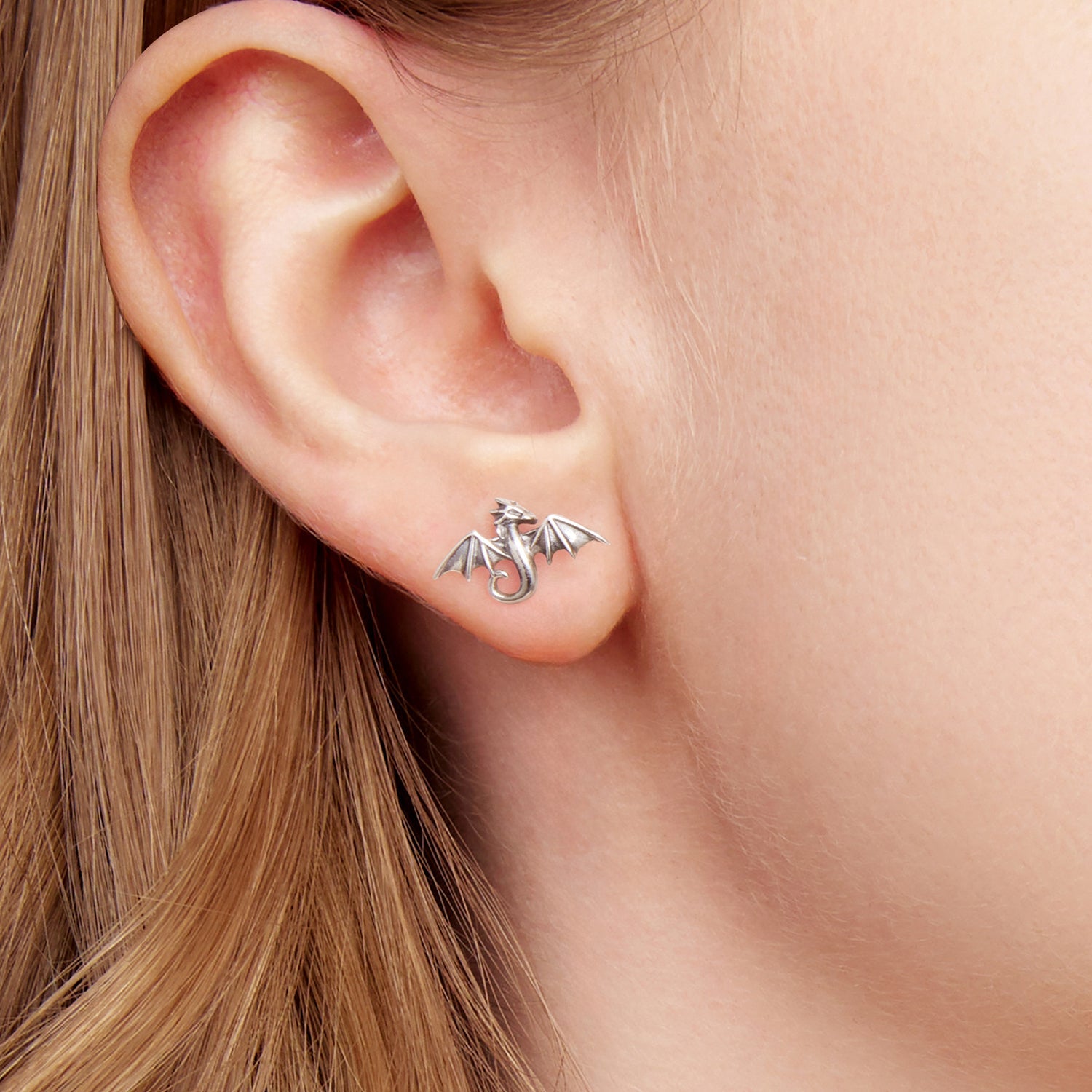 925 Sterling Silver Earrings with Oxidized Finish, 0.7*1.1cm