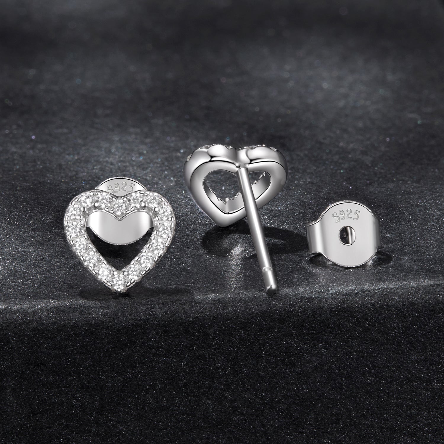 925 Sterling Silver Moissanite 0.10 Carat Earrings for Women