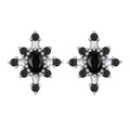 925 Sterling Silver Earrings with Pavé Setting CZ, Size 0.8*0.7cm for Women