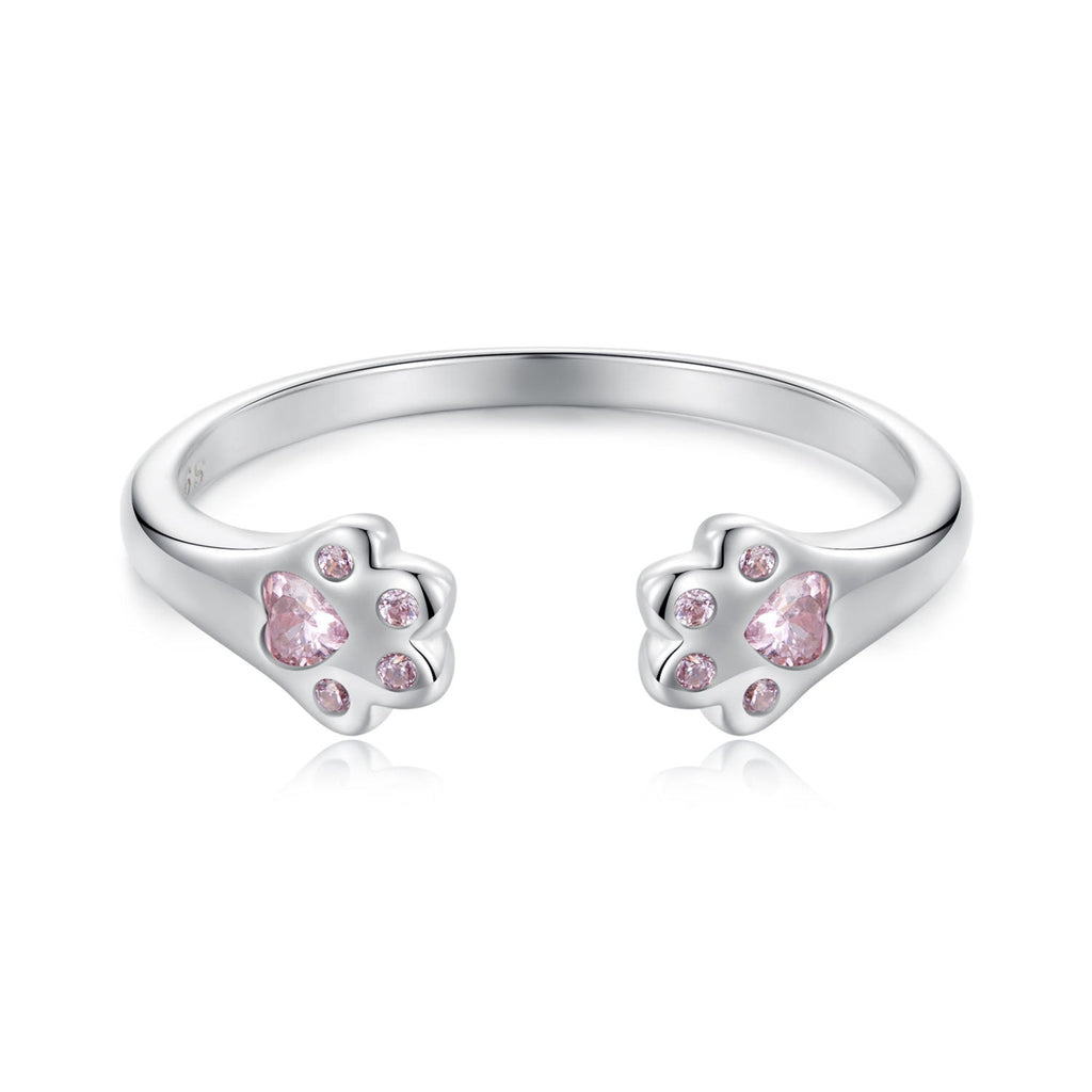 925 Sterling Silver White Gold Plated Pavé Setting CZ Ring