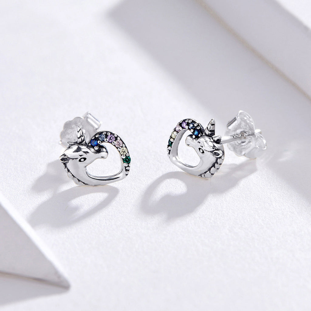 925 Sterling Silver Earrings with Oxidized Finish and Pavé Setting