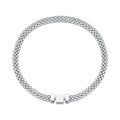 925 Sterling Silver Plated Platinum 17.0 Size Bracelet for Women