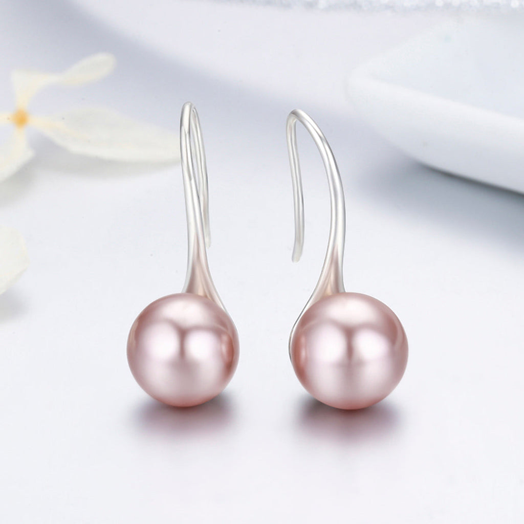 925 Sterling Silver Oxidized Pearl Earrings for Women