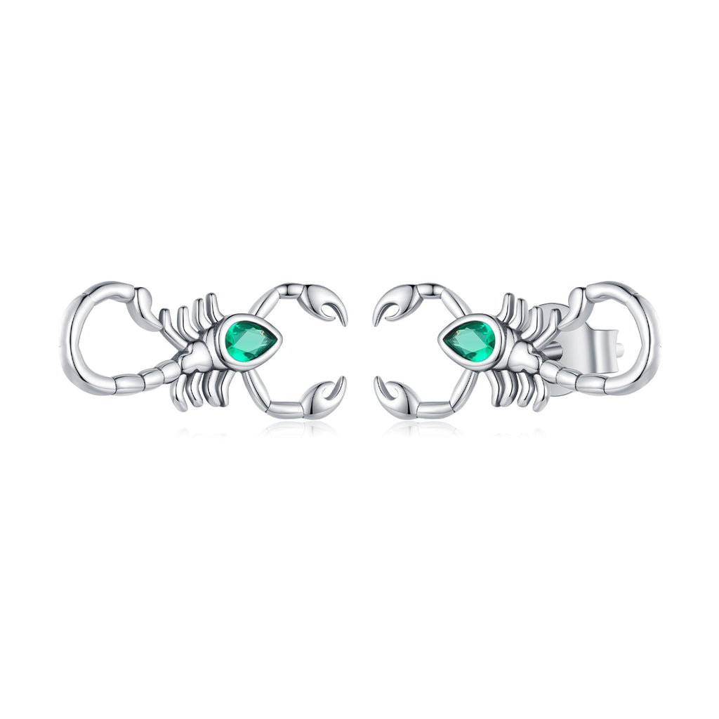 925 Sterling Silver Earrings with Pavé Setting CZ and Oxidized Finish for Women