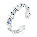 S925 Sterling Silver Pavé Setting CZ Oxidized Silver Ring