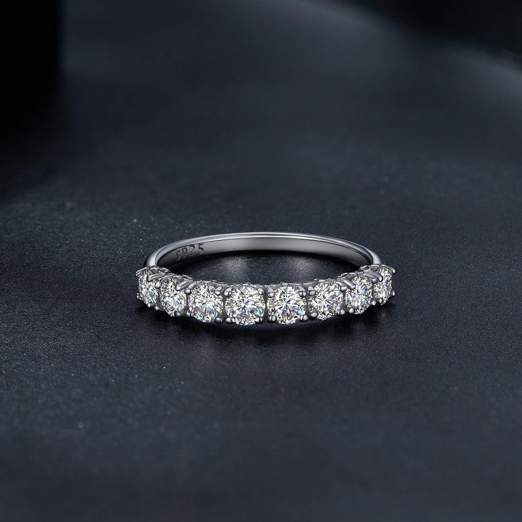 925 Sterling Silver Plated Moissanite Ring Size 5 for Women