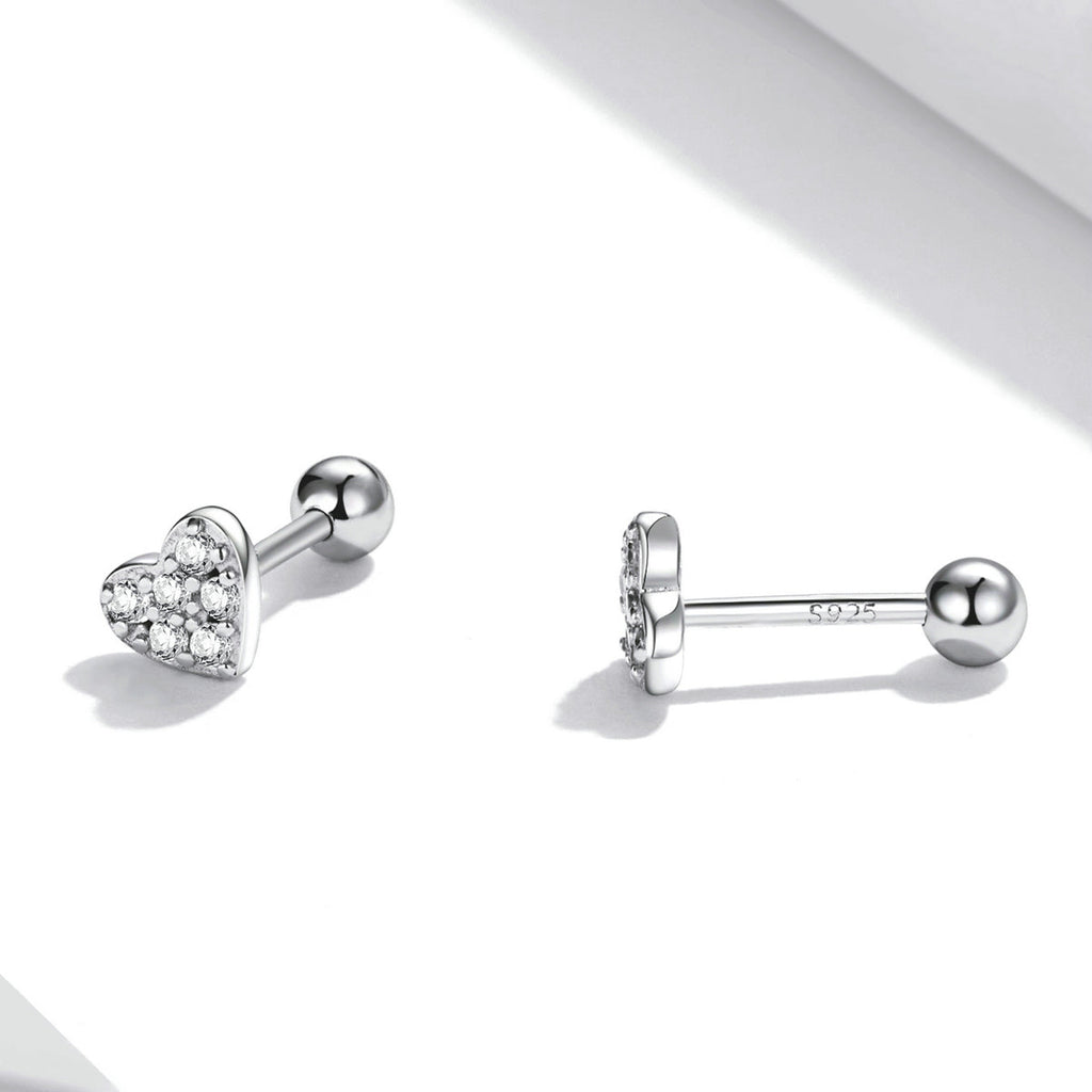 925 Sterling Silver Earrings with Pavé Setting CZ