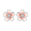 925 Sterling Silver Multi-Color Enamel Pavé CZ Earrings