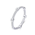925 Sterling Silver Ring with Pavé Setting CZ - Size 6.0