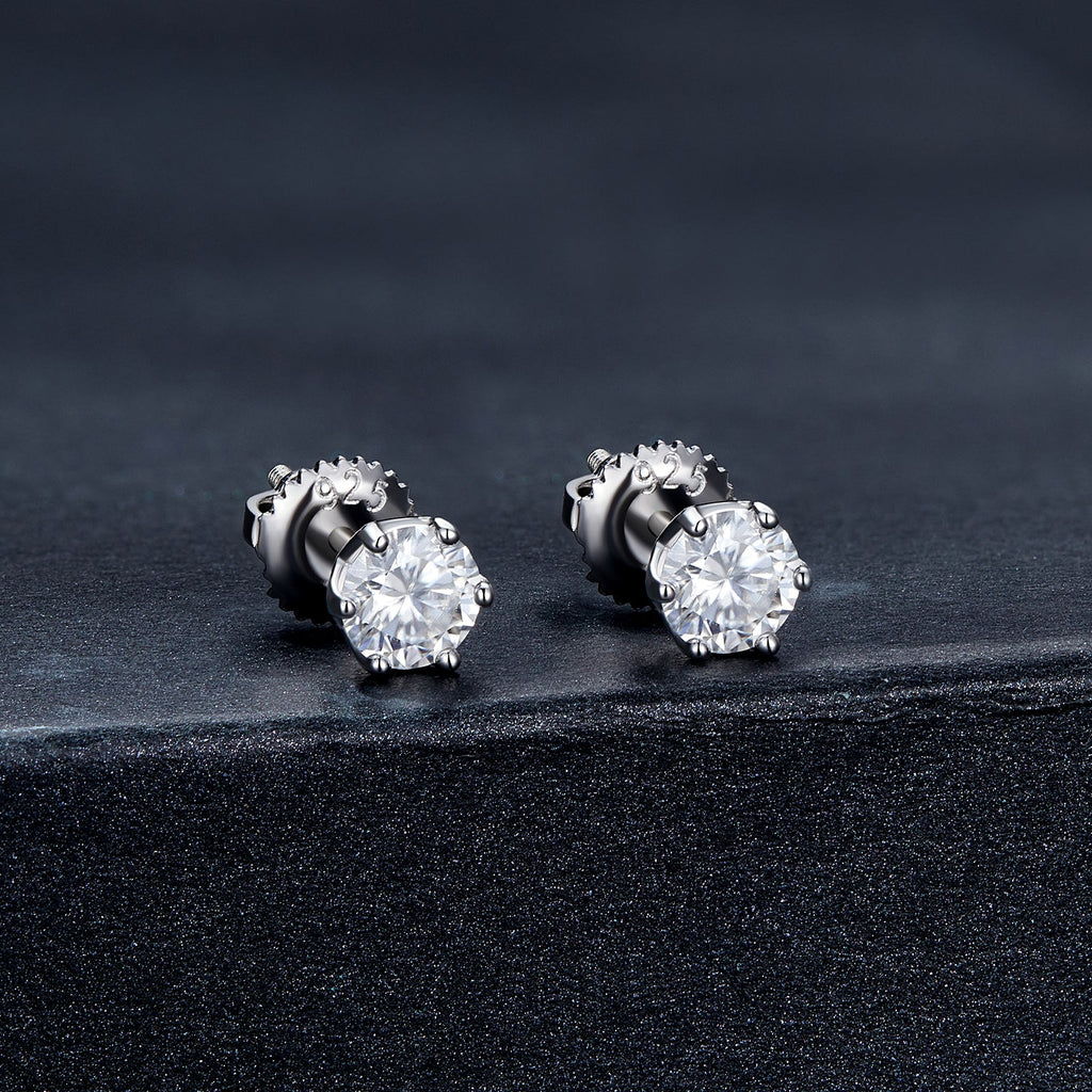 925 Sterling Silver Moissanite Earrings for Women