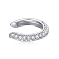 S925 Sterling Silver Pavé Set CZ Earrings - 1.1cm for Women