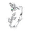 925 Sterling Silver Oxidized Silver Pavé Setting CZ Ring