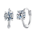 925 Sterling Silver & White Gold Plated 0.5 Carat Moissanite Earrings for Women