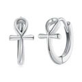 925 Sterling Silver Oxidized Silver Earrings 1.2x0.6cm for Women