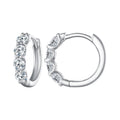 925 Sterling Silver Moissanite 0.1 Carat Platinum Plated Earrings for Women