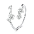 925 Sterling Silver Plated White Gold Ring for Women