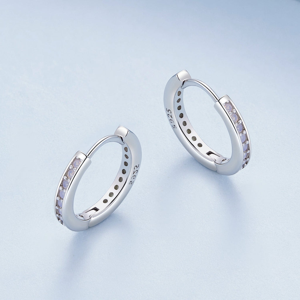 925 Sterling Silver Opal Earrings for Women