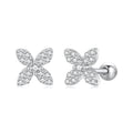 925 Sterling Silver Earrings with Pavé Setting CZ in Elegant Design