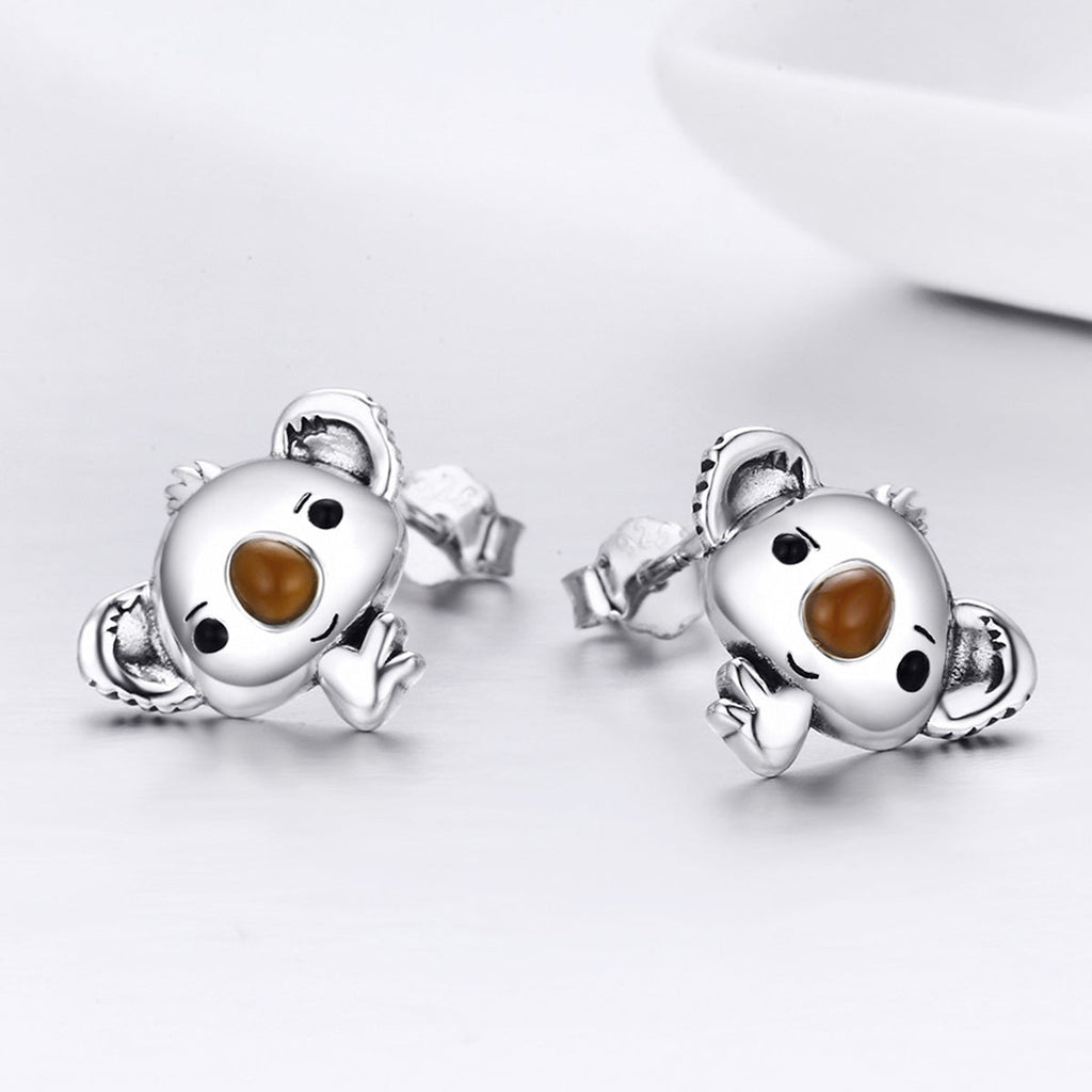 925 Sterling Silver Earrings 1.1*1.2cm for Women